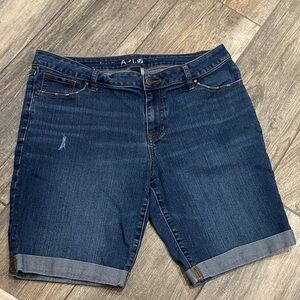 a.n.a Women's Dark Blue Jean Shorts